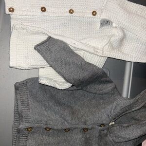 3M BUNDLE Gray and White Button-Up Sweaters
